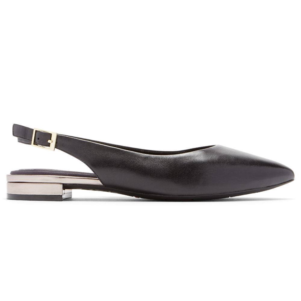 Rockport Womens Slingback Black - Total Motion Adelyn - UK 684-LFTXJQ